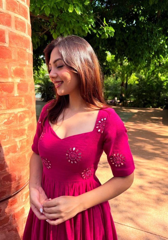 Gulshine Grace – Handworked Cotton Anarkali Set