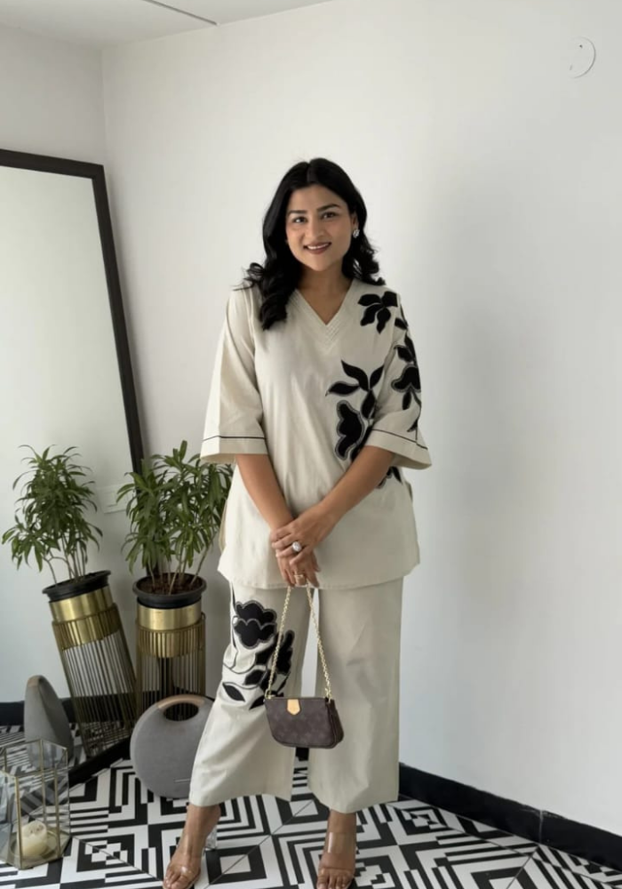 Cotton Charm Threadwork Co-Ord Set