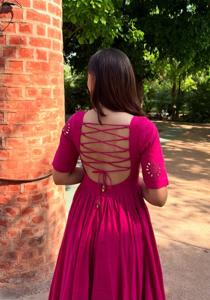 Gulshine Grace – Handworked Cotton Anarkali Set