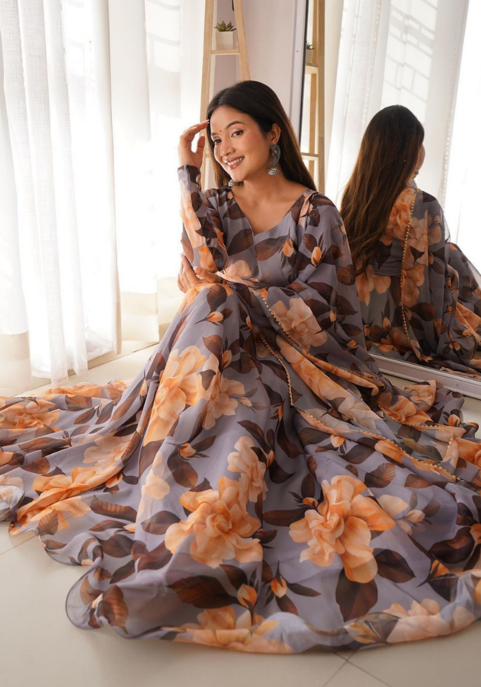 Luxe Bloom Anarkali Gown Set – Summer Weddings