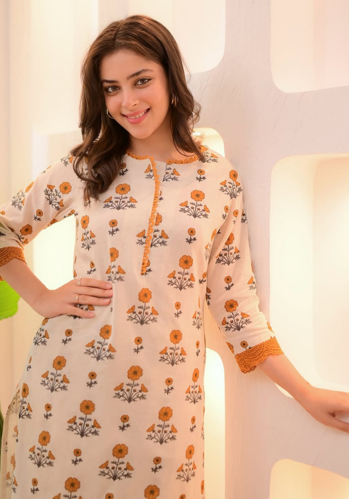 Blossom Breeze Prosin Print Magic Cotton Co-Ord Set