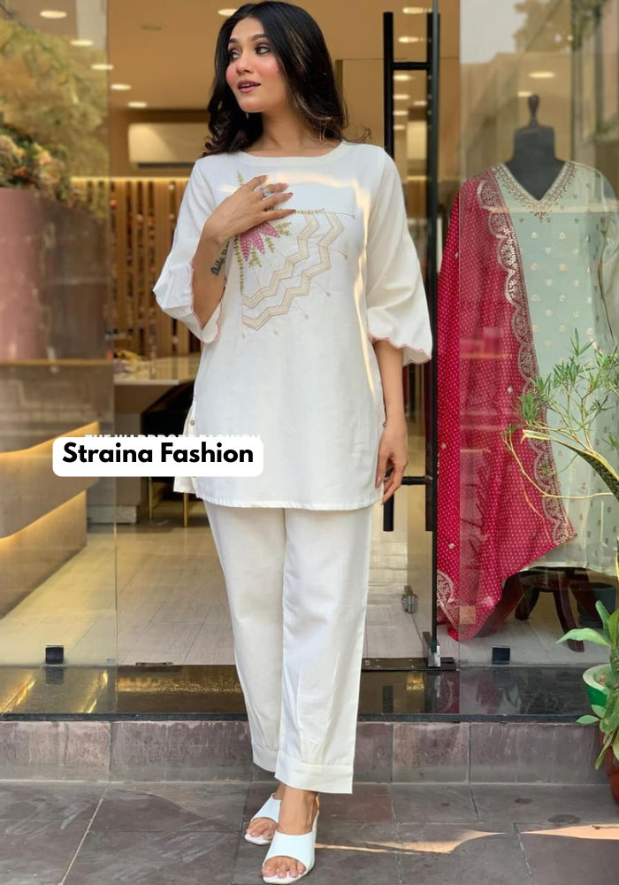 Signature Radiance Embroidered Cotton Kurta Set