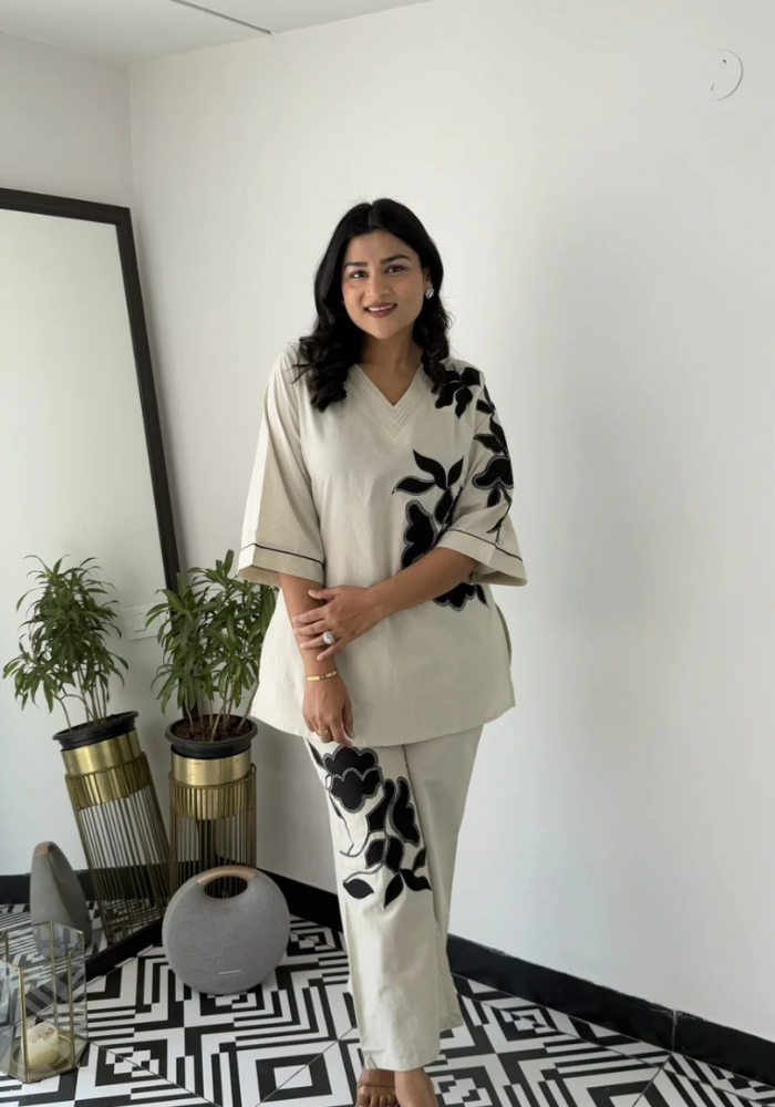 Cotton Charm Threadwork Co-Ord Set