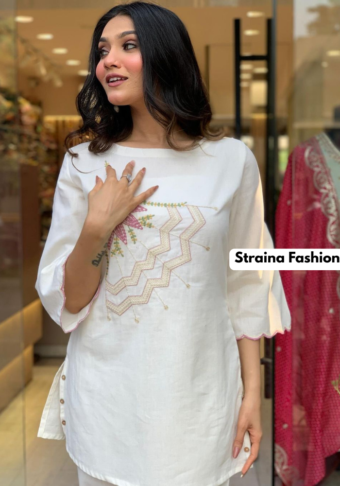 Signature Radiance Embroidered Cotton Kurta Set