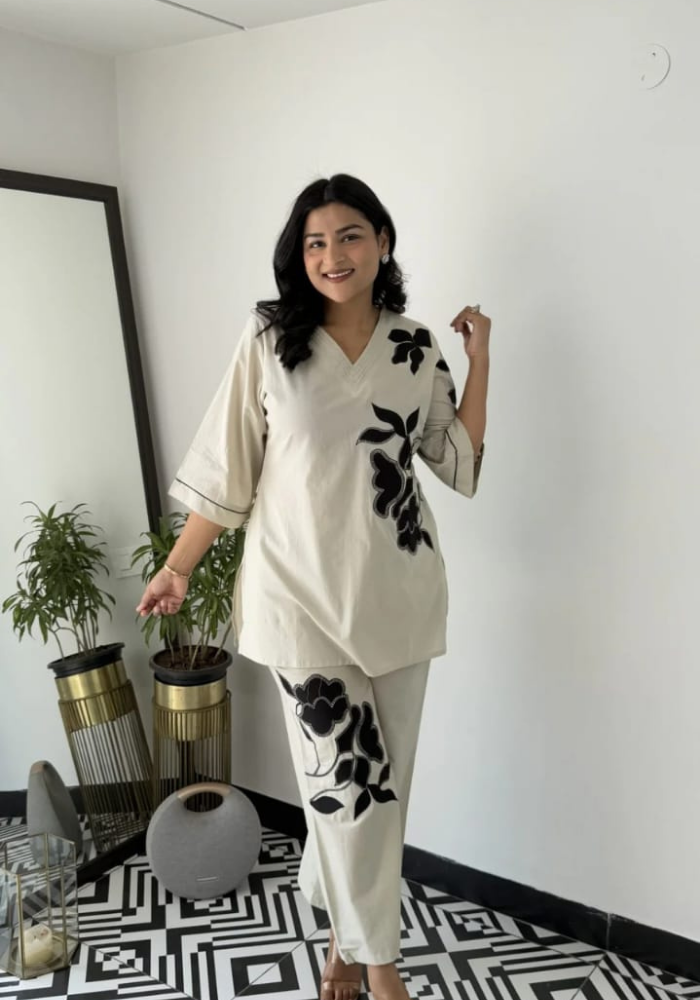 Cotton Charm Threadwork Co-Ord Set