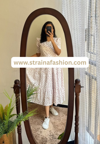 Sweetheart Whisper: Soft Cotton Flare Dress for Everyday Charm