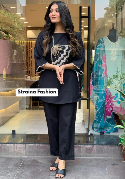 Signature Radiance Embroidered Cotton Kurta Set