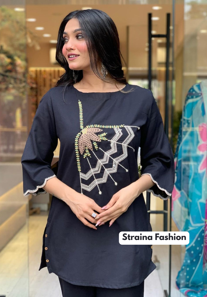 Signature Radiance Embroidered Cotton Kurta Set