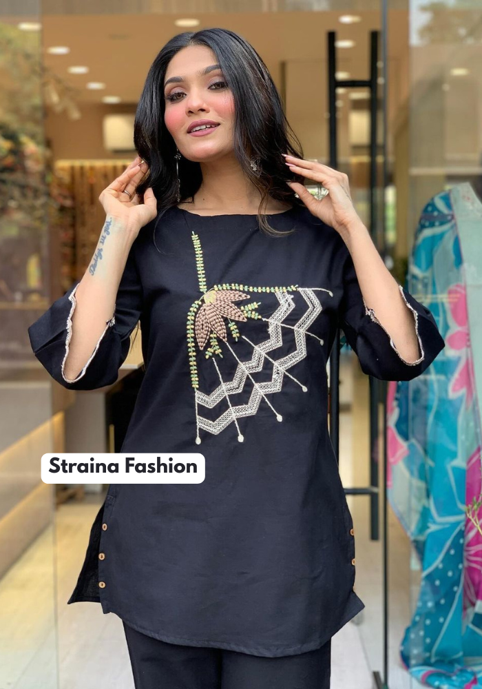 Signature Radiance Embroidered Cotton Kurta Set