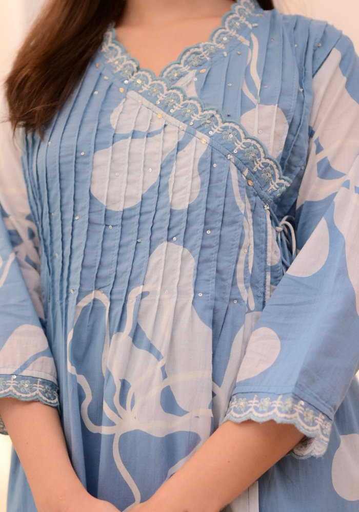 Gulrez Grace – Floral Breeze Cotton Co-Ord with Dupatta